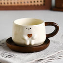 Axyaa Butterfly Ceramic Coffee Cup Tea Mug Camellia Flower Home Breakfast Gift