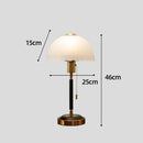 Axyaa Cream Glass Mushroom Table Lamp LED E27 Bedroom Bedside Desk Light