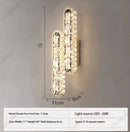 Axyaa Crystal LED Wall Lamp for Bedroom Living Room Decor Lighting