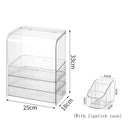 Clear Acrylic Makeup Organizer Box by Axyaa - Dustproof Storage for Bathroom and Lipstick