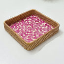 Axyaa Rattan Storage Tray for Snacks, Fruits, Bread, and Sundries Organizing