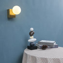 Axyaa Modern LED Glass Wall Sconce - Gold/Black Iron Light