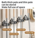 Axyaa Wall-Mounted Mop Rack & Broom Hook Clip for Bathroom & Kitchen Storage