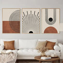 Axyaa Geometric Abstract Canvas Art Poster Mid Century Bohemia Wall Decor