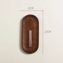 Axyaa Geometric Wooden Vase Walnut Wood Wall-mounted Flower Arrangement & Hydroponics