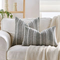 Chenille Striped Pillowcase Cojines by Axyaa for Light Luxury Decor in Living Room
