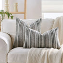 Chenille Striped Pillowcase Cojines by Axyaa for Light Luxury Decor in Living Room