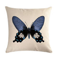 Butterfly Cotton Linen Throw Pillow Cover for Home & Car Decor - Axyaa