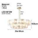 Axyaa Nordic LED Chandelier | Minimalist Acrylic Lamp for Living Room, Bedroom, and Lobby
