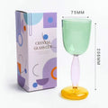 Axyaa Burgundy Colored Goblet Glass Wine Glass Cup for Drinkware Lovers