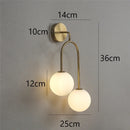 Nordic Glass Ball Wall Lamp Set by Axyaa: LED Indoor Lighting, White G9 Bulbs