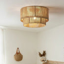 Axyaa Rattan Chandelier Woven Ceiling Lamp - Country Style Decoration