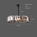 Axyaa Crystal Round LED Chandelier for Dining Room Bedroom Living Room