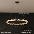 Axyaa Gold Metal LED Chandelier for Modern Home Decor