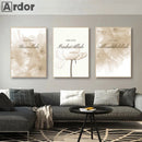 Islamic Canvas Print Flower Calligraphy Wall Art by Axyaa for Home Decor