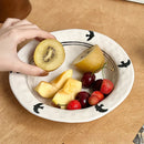 Axyaa Hand drawn Ceramic Plates Set for Internet Famous Tableware Retro Home Dinnerware