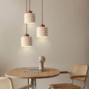 Axyaa Yellow Travertine LED Pendant Light - Japan Style Suspension Lighting