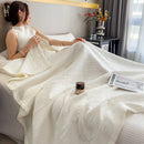 Axyaa 100% Cotton Muslin Throw Blanket - Lightweight Breathable Boho Throws