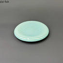 Axyaa Striped Ceramic Sushi Plate Set - Restaurant Tableware