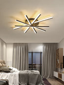 Axyaa Modern LED Ceiling Chandeliers - Dimmable Living Room Lighting Fixtures