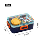 Axyaa Cartoon Lunch Box Set - Leak-Proof Kids Bento with Spoon, Sauce Box