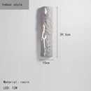 Art Deco LED Wall Light (White/Gray/Red) - Axyaa Resin Atmosphere Lamp for Home Décor