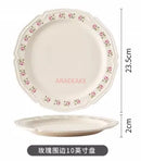 Axyaa 10-Inch Dinner Plate Set - Versatile & Elegant for Breakfast, Desserts, and Dim Sum