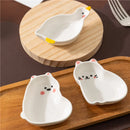 Axyaa Animal Ceramic Dish Set for Home Kitchen Seasoning - Japanese Style Mini Plate