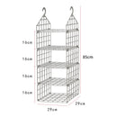 Axyaa Hanging Wardrobe Organizer Cabinets Hanger System for Clothes Storage & Handbags
