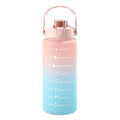 Axyaa Gradient Color Sports Water Bottle with Straw and Handle