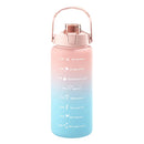 Axyaa Gradient Color Sports Water Bottle with Straw and Handle