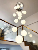 Axyaa Modern LED Stairs Chandelier for Dining Room Living Room Decor Lighting
