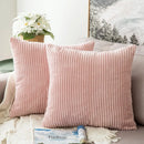 Axyaa Soft Corduroy Throw Pillow Covers for Modern Farmhouse Decor