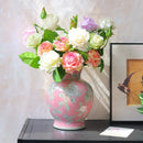 Axyaa Blue and White Porcelain Vase - Chinese Retro Flower Arrangement Home Decor