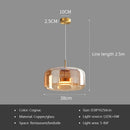 Axyaa Italian Glass Chandelier Modern Minimalist Design Hanging Light for Restaurant, Bar, Bedroom