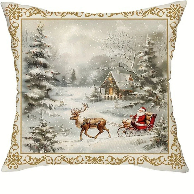 Axyaa Christmas Winter Pillowcase Set