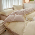 Axyaa Solid Color 4-Piece Bedding Set for Double Bed