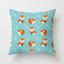 Axyaa Fox Cartoon Pillowcase for Sofa 45*45 Throw Pillow Cover Decoration