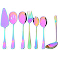 Axyaa 7Pcs Gold Stainless Steel Cutlery Set Kitchen Tableware