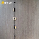 Axyaa Marble LED Wall Lights: Modern Black Metal Sconces for Home Decoration