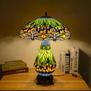 Axyaa Tiffany Stained Glass Table Lamp - Retro Luxe for Living Room & Bedroom