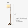 Axyaa Wood Table Lamp Liftable Minimalist Adjustable Floor Light for Living Room