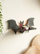Gothic Bat Wall Decor Black Shelf Crystal Holder Home Display Axyaa Brand