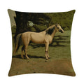 Axyaa Retro Horse Print Cushion Cover for Home Decor 45x45cm