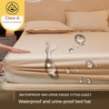 Axyaa Waterproof Bedsheet Set with Breathable Mattress Protector
