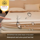 Axyaa Waterproof Bedsheet Set with Breathable Mattress Protector