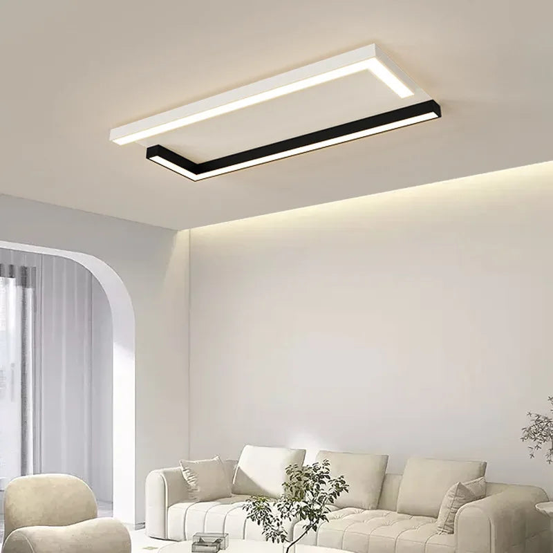 Axya Square Gray Black Ceiling Lights for Bedroom Dining Living Room Kitchens