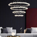Axyaa Gold Metal LED Chandelier for Modern Home Decor