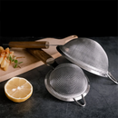 Axyaa Fine Mesh Skimmer Colander Wooden Handle Oil Filter Kitchen Utensil