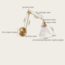 Axyaa French Cream Resin LED Wall Light with Pull Chain Switch - Vintage Copper Wandlamp